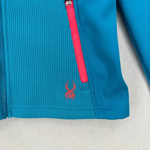 SPYDER Sweater Womens Medium Riviera Blue Essential Mid Weight Core Zip Jacket - Picture 7 of 13
